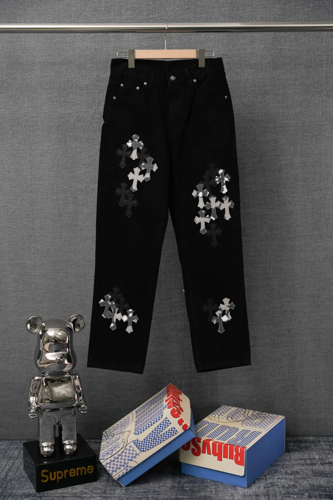 ：S 017 & Chrome Hearts Same Style ：Black Size：28 30 32 34 （S-XL)